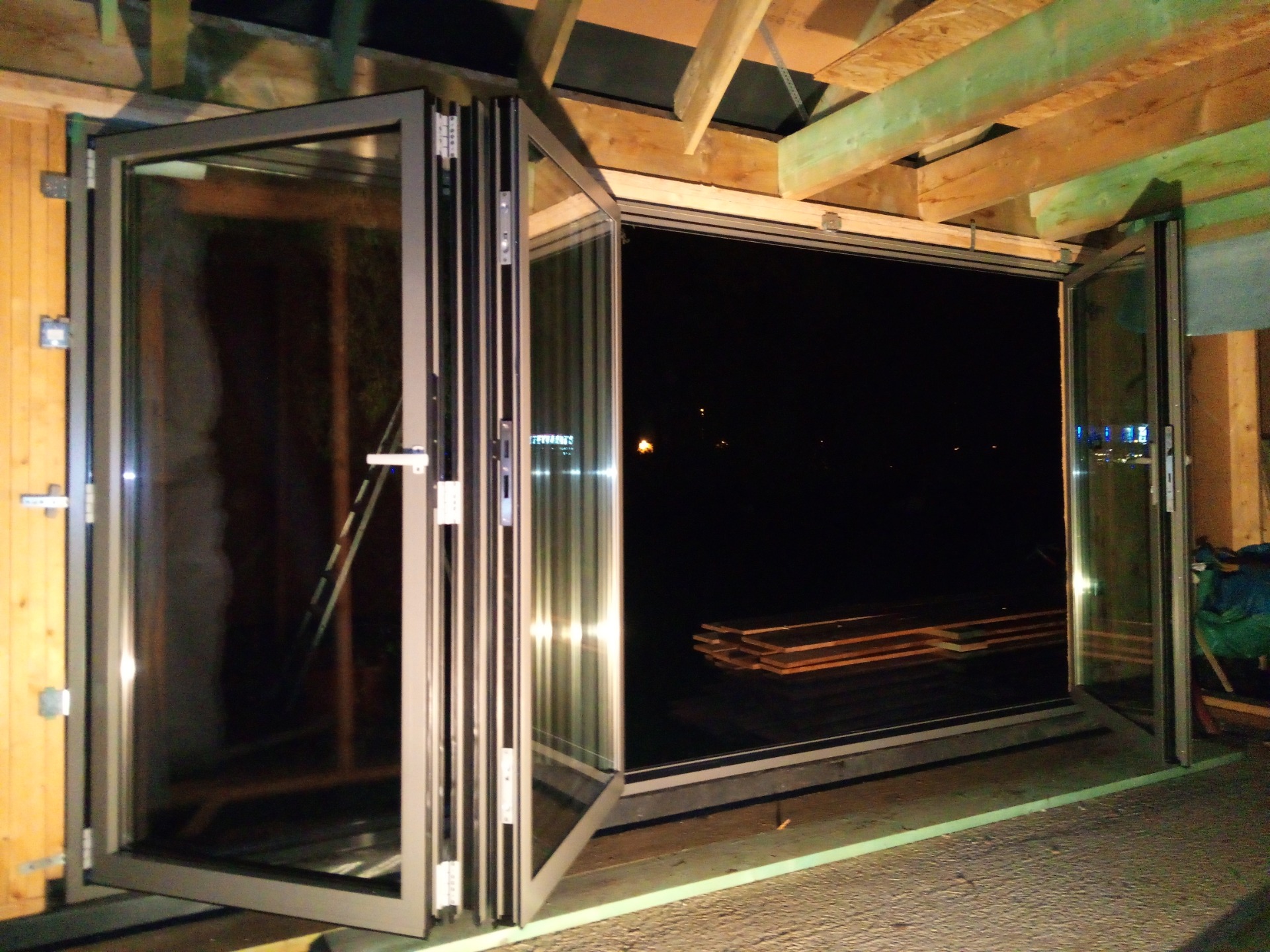 BREUER Douche vouwdeur Elana Komfort voor nis helder glas 75 cm zwart kopen